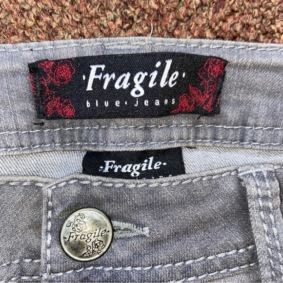 Fragile brand skinny jeans, in Dusty gray w/ cool stitching on back pockets. - Picture 1 of 7